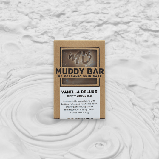 Muddy Bar soap Vanilla Deluxe scented soap.